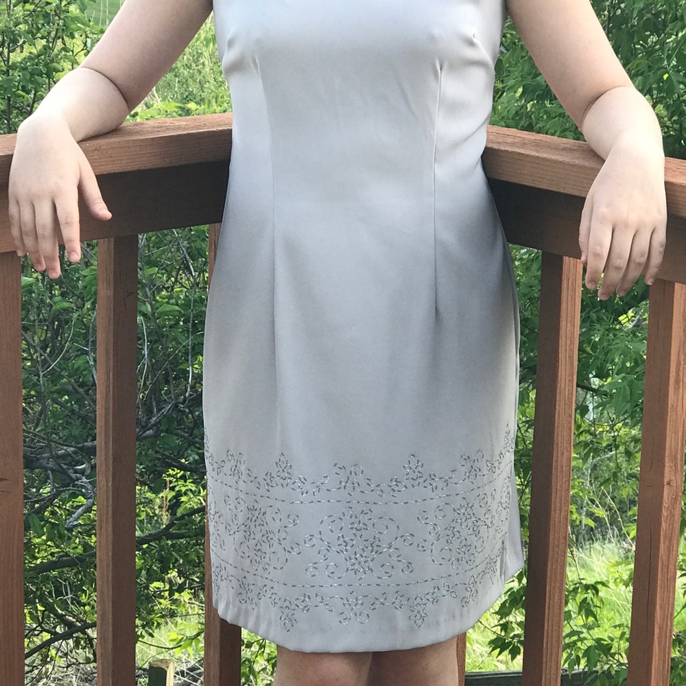 Classic Gorgeous Silver Cocktail Dress